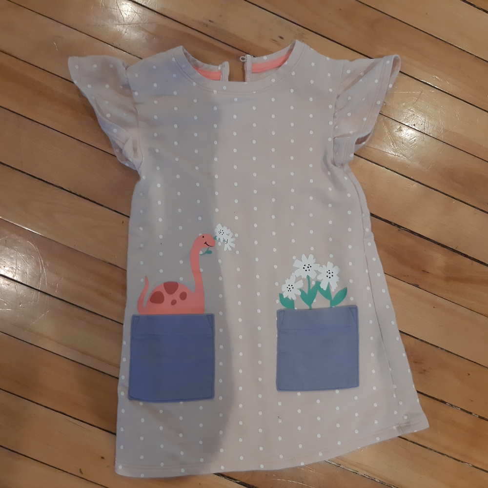 Cat & Jack Pink With White Dots Ruffled Sundress